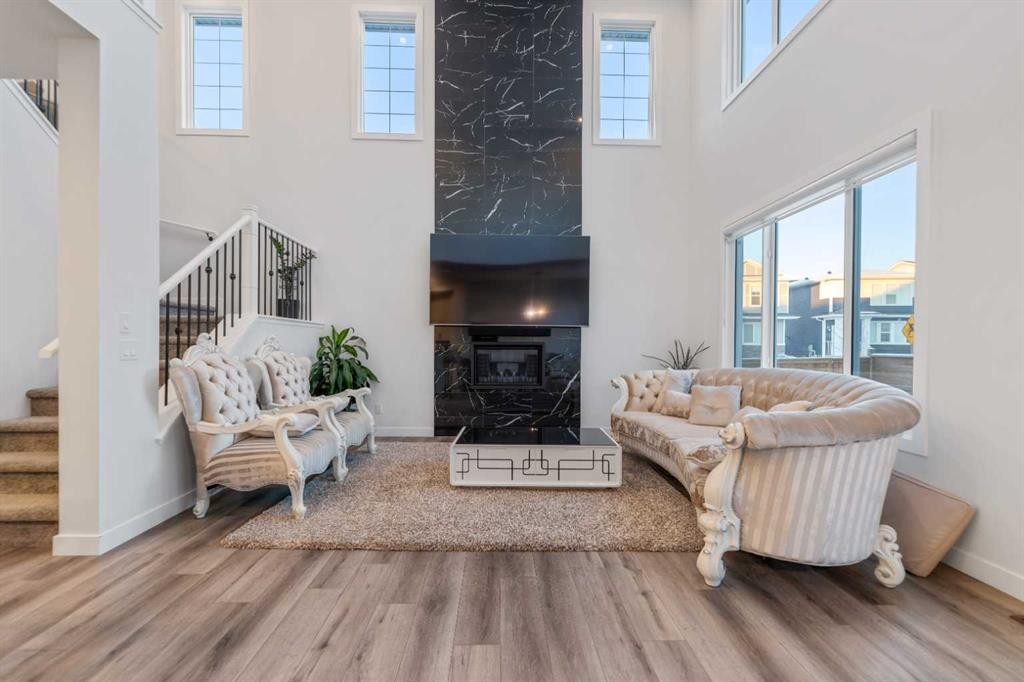 208 Dawson Circle, Chestermere, AB - Indoor With Fireplace