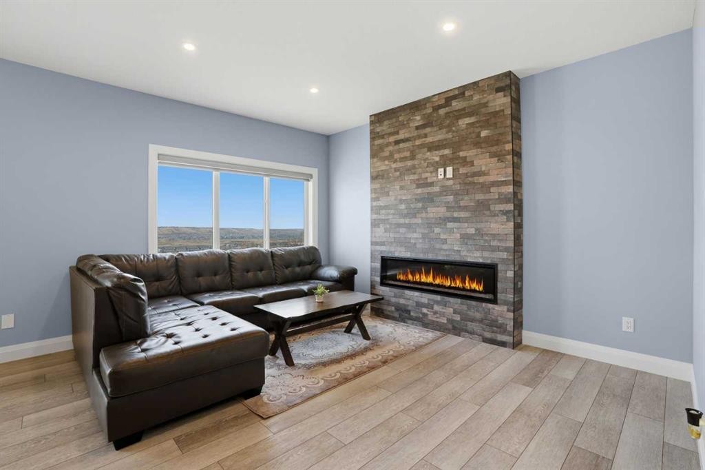 246 Walcrest View Se, Calgary, AB - Indoor Photo Showing Living Room With Fireplace