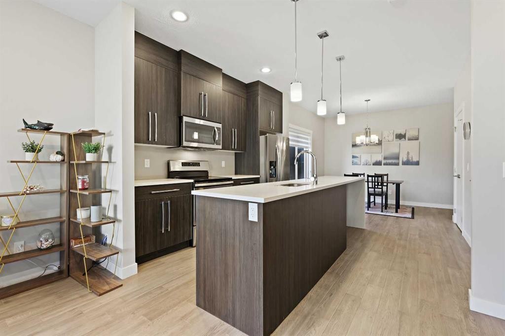 357 Sage Hill Circle Nw, Calgary, AB - Indoor Photo Showing Kitchen With Upgraded Kitchen