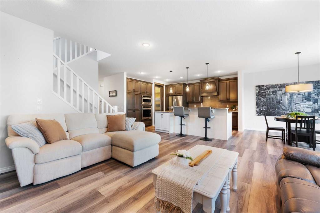128 Auburn Bay Avenue Se, Calgary, AB - Indoor Photo Showing Living Room