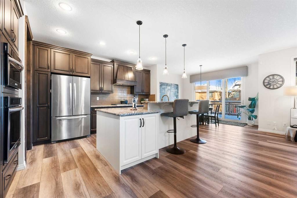 128 Auburn Bay Avenue Se, Calgary, AB - Indoor Photo Showing Kitchen With Upgraded Kitchen