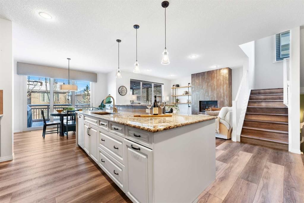 128 Auburn Bay Avenue Se, Calgary, AB - Indoor Photo Showing Kitchen With Upgraded Kitchen