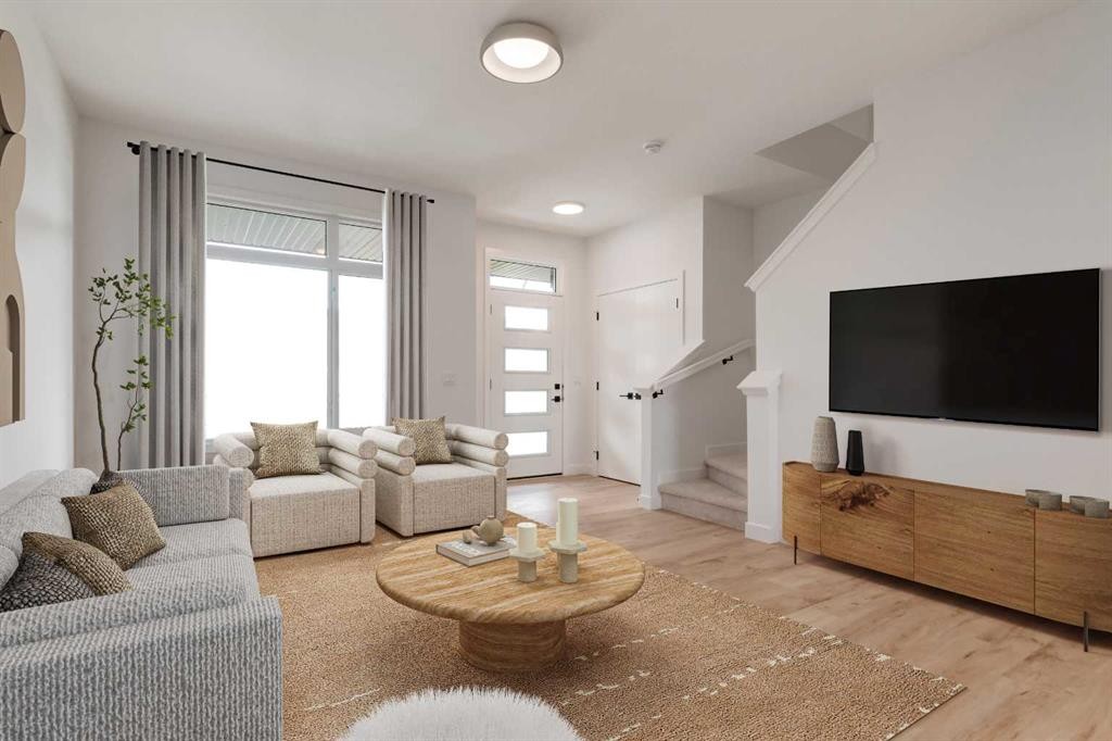 98 Agate Road, Cochrane, AB - Indoor Photo Showing Living Room