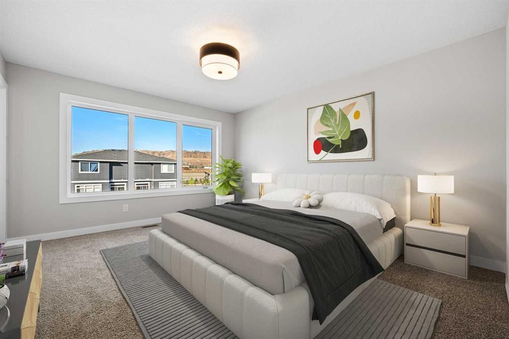 85 Quartz Crescent, Cochrane, AB - Indoor Photo Showing Bedroom