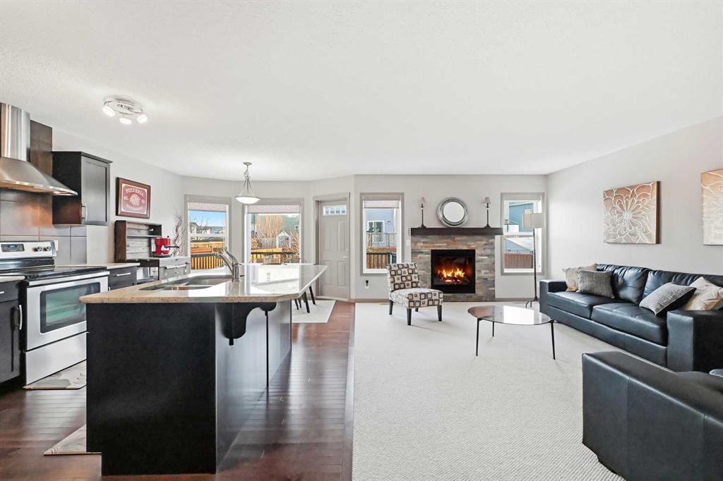 28 Skyview Shores Terrace Ne, Calgary, AB - Indoor With Fireplace