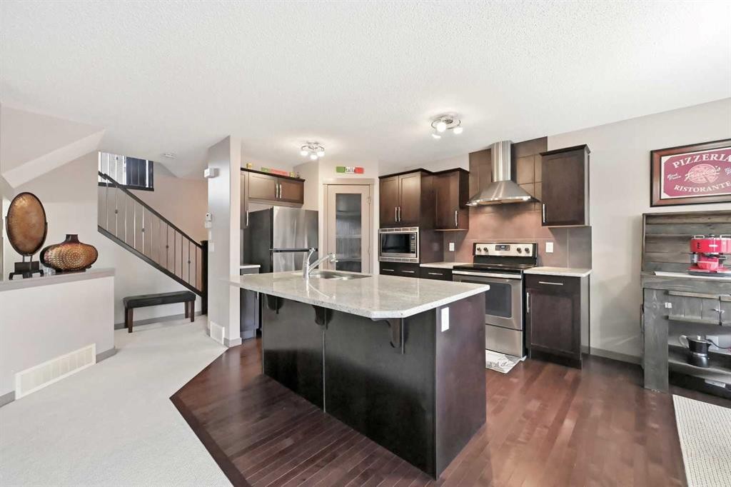 28 Skyview Shores Terrace Ne, Calgary, AB - Indoor Photo Showing Kitchen With Stainless Steel Kitchen With Upgraded Kitchen