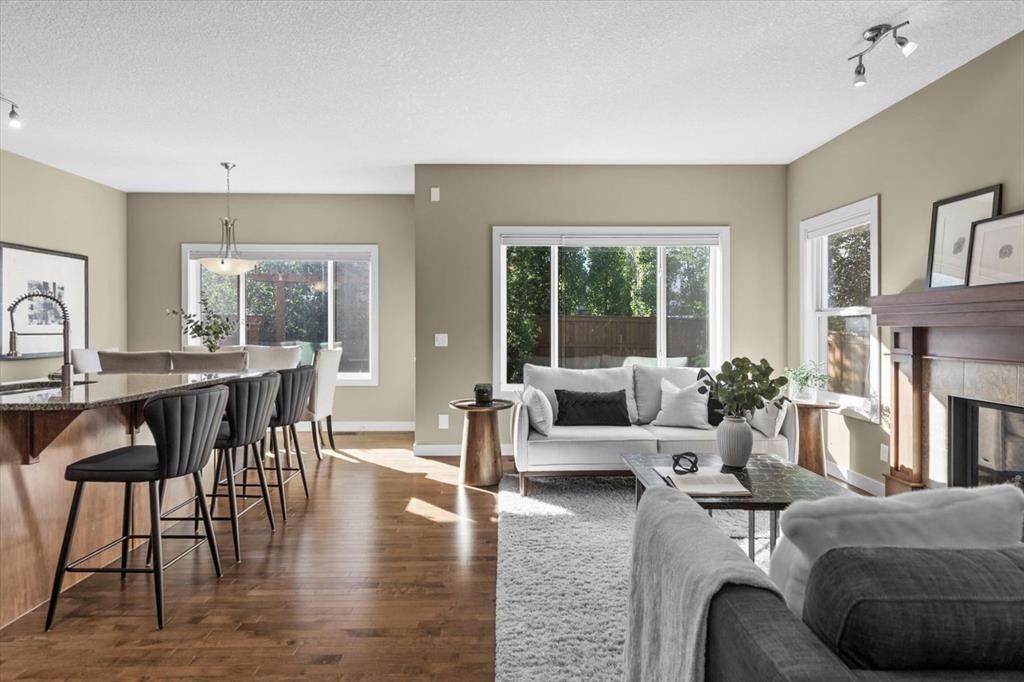 133 Sage Valley Close Nw, Calgary, AB - Indoor Photo Showing Living Room With Fireplace