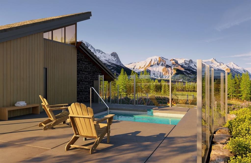 205-10 Cascade Ridge, Canmore, AB - Outdoor With In Ground Pool