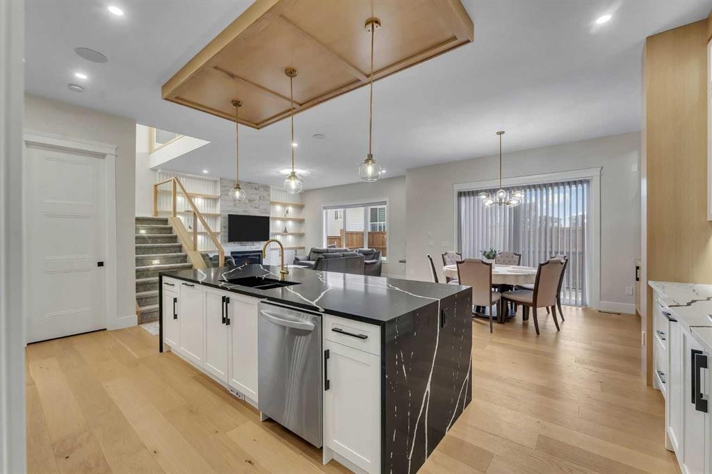 2012 Waterbury Road, Chestermere, AB - Indoor Photo Showing Kitchen With Upgraded Kitchen