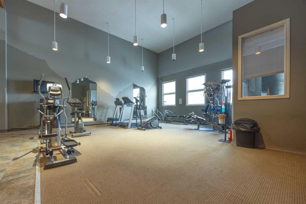 4211-13045 6 Street Sw, Calgary, AB - Indoor Photo Showing Gym Room