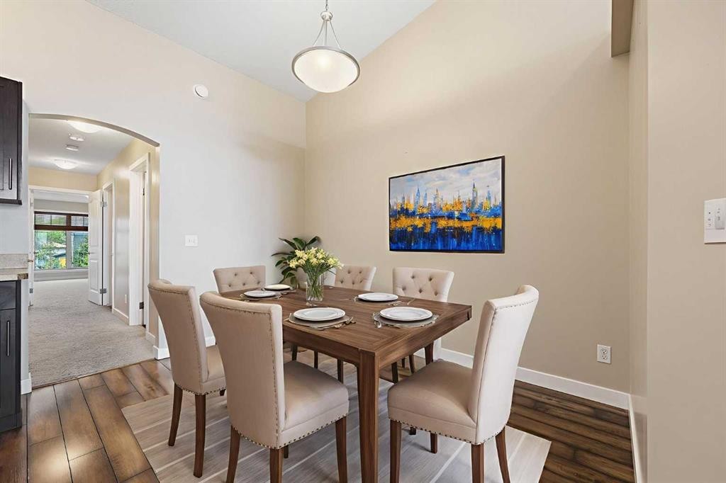 2203-230 Eversyde Boulevard Sw, Calgary, AB - Indoor Photo Showing Dining Room