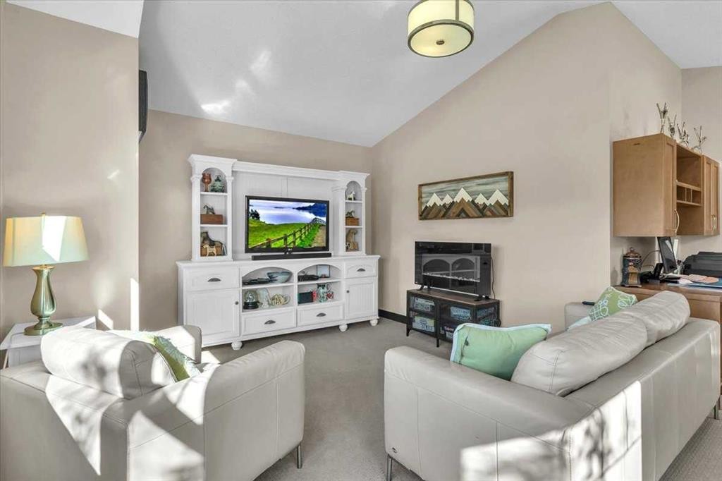 58 Valley Pointe Way Nw, Calgary, AB - Indoor Photo Showing Living Room With Fireplace
