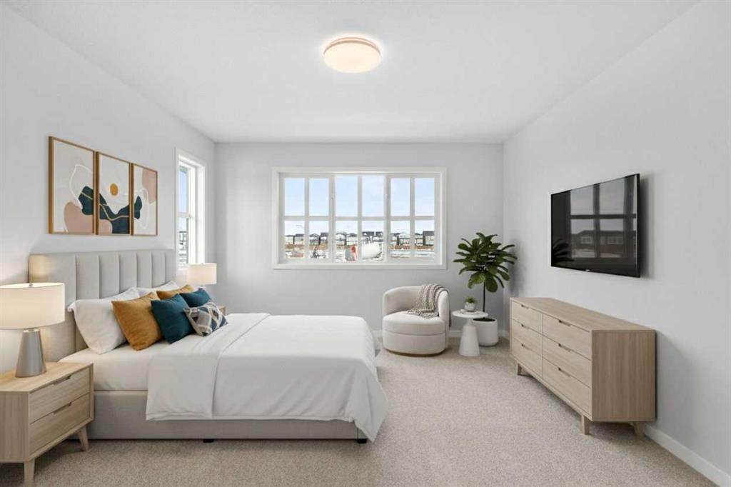 659 Buffaloberry Manor Se, Calgary, AB - Indoor Photo Showing Bedroom