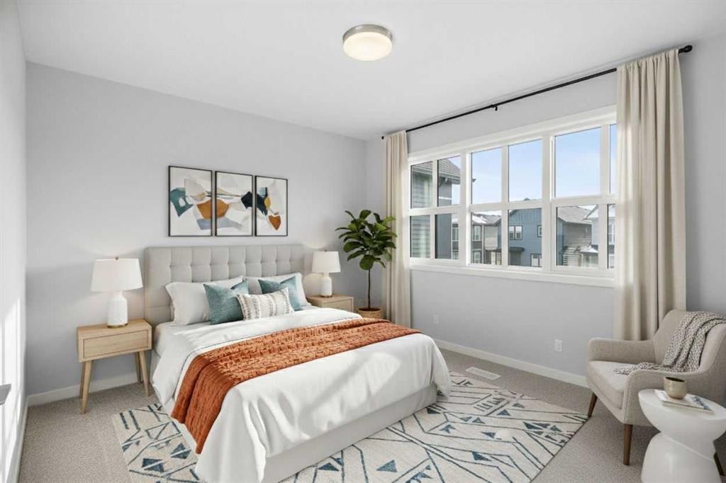 659 Buffaloberry Manor Se, Calgary, AB - Indoor Photo Showing Bedroom