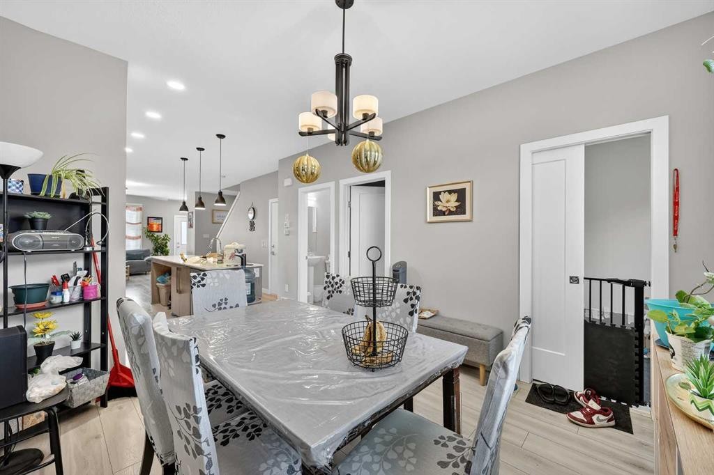 132 Corner Meadows Gate Ne, Calgary, AB - Indoor Photo Showing Dining Room