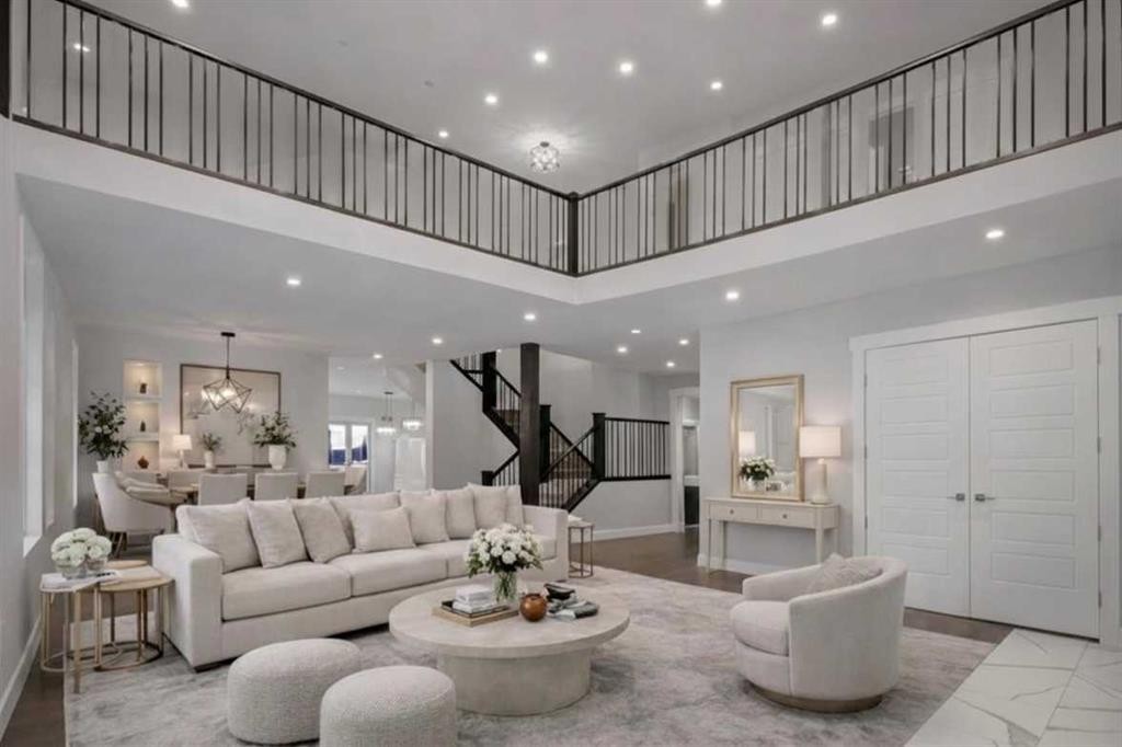 111 Kinniburgh Place, Chestermere, AB - Indoor Photo Showing Living Room