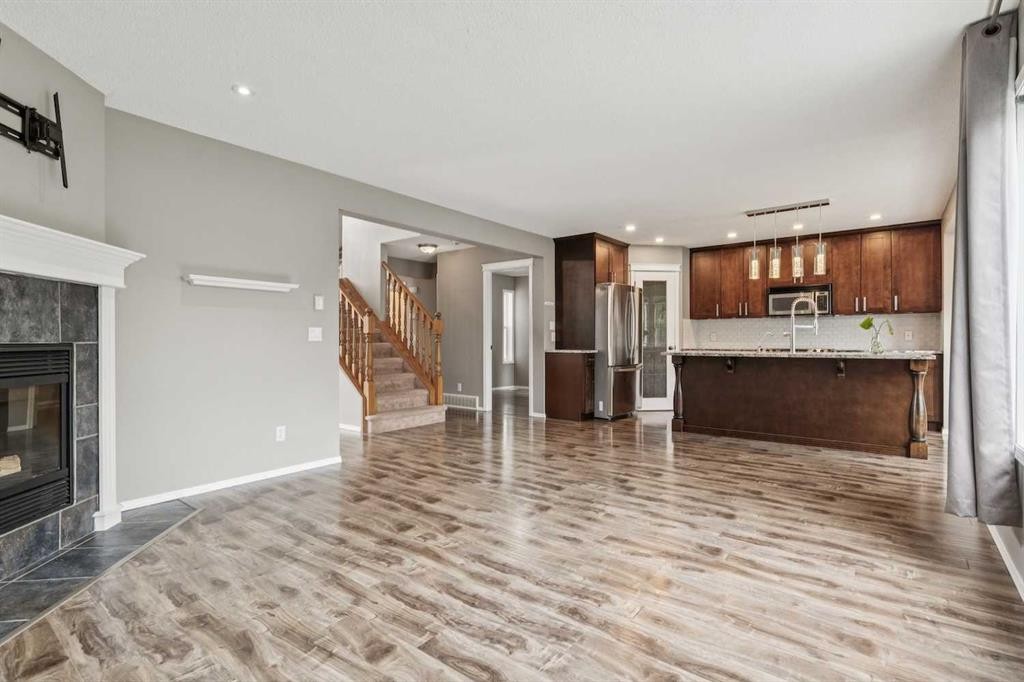 132 Citadel Meadow Bay Nw, Calgary, AB - Indoor With Fireplace