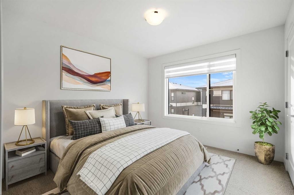 202-550 Seton Circle Se, Calgary, AB - Indoor Photo Showing Bedroom