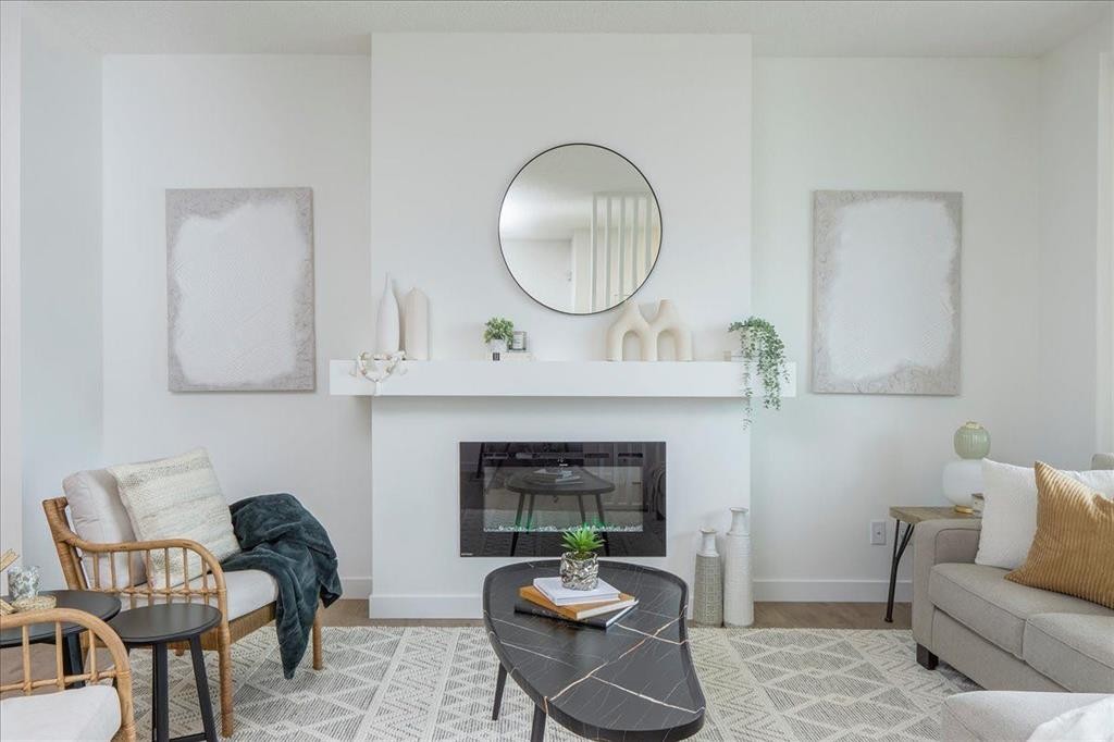 540 Legacy Circle Se, Calgary, AB - Indoor Photo Showing Living Room With Fireplace