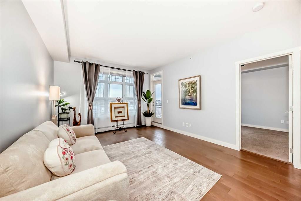 409-25 Auburn Meadows Avenue Se, Calgary, AB - Indoor Photo Showing Living Room