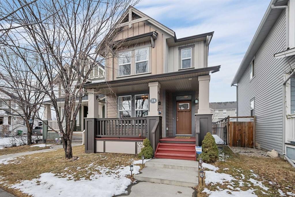 75 Williamstown Landing Nw, Airdrie, AB - Outdoor With Deck Patio Veranda With Facade