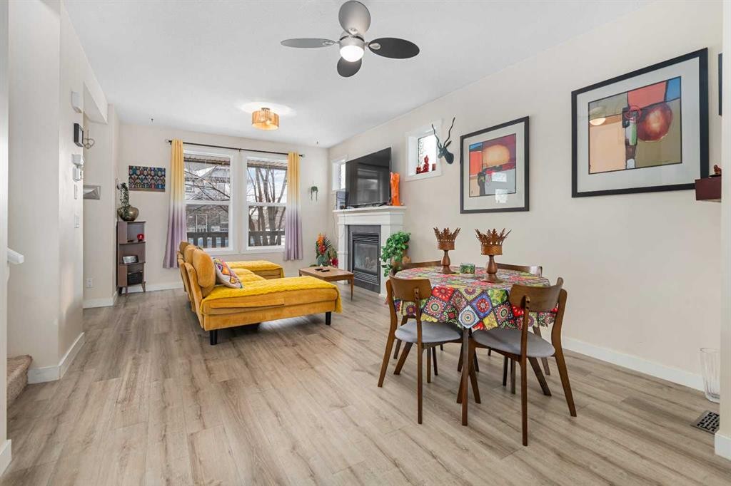 75 Williamstown Landing Nw, Airdrie, AB - Indoor With Fireplace