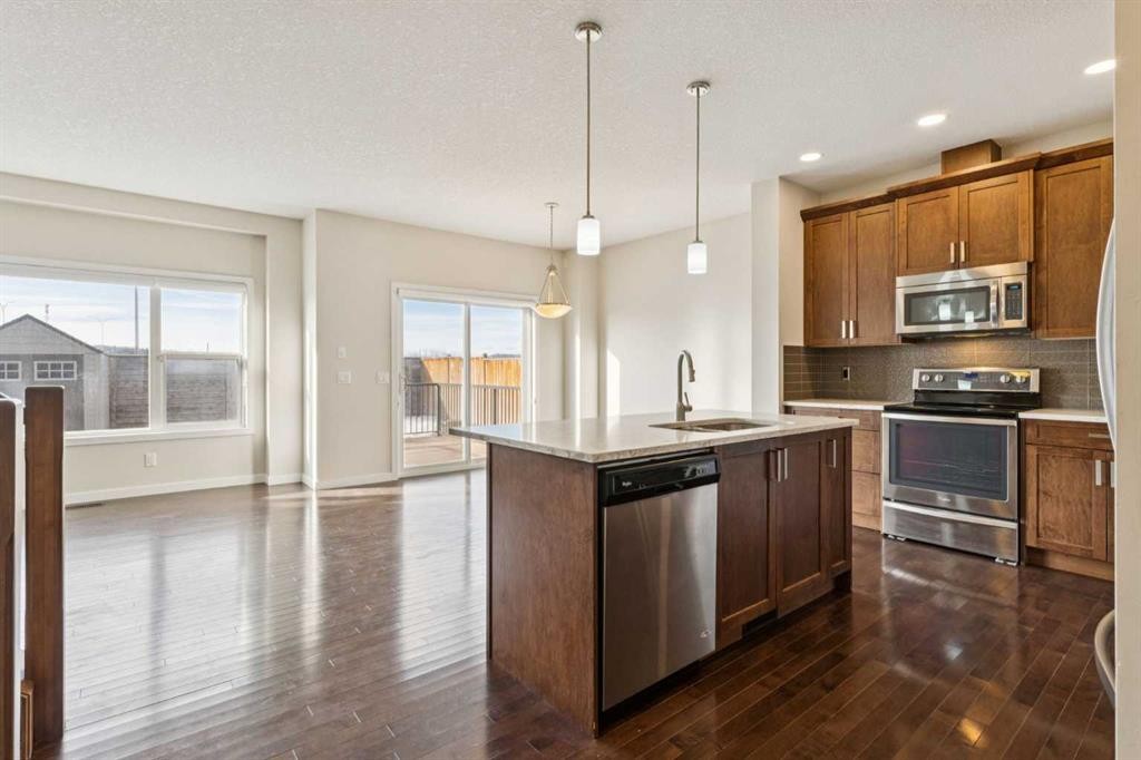116 Walden Parade Se, Calgary, AB - Indoor Photo Showing Kitchen With Upgraded Kitchen