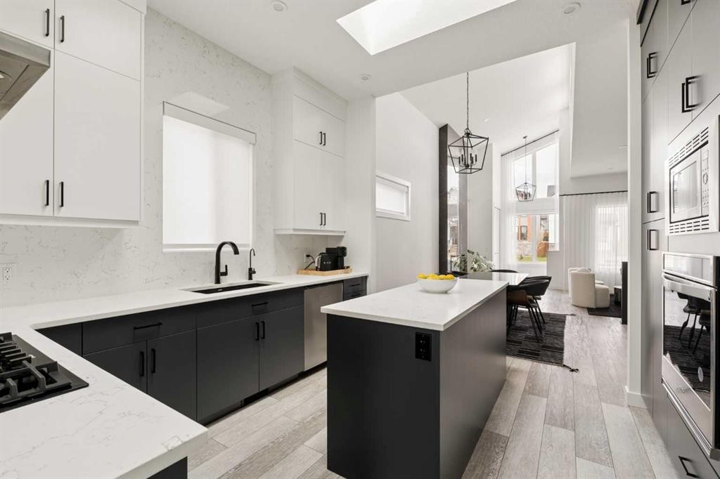 103 Haskayne Drive Nw, Calgary, AB - Indoor Photo Showing Kitchen With Upgraded Kitchen