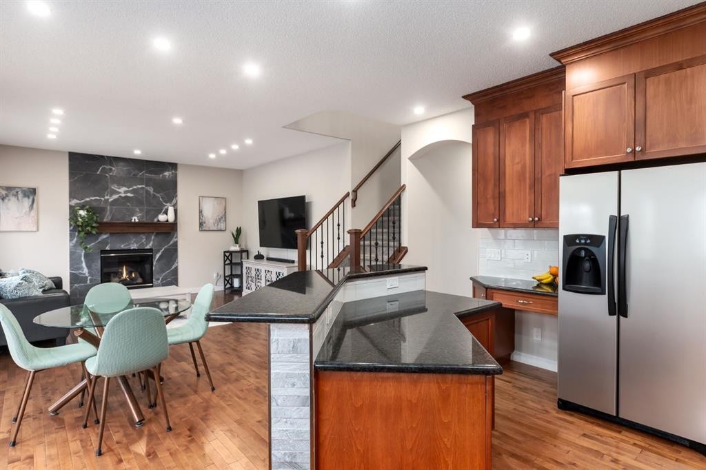 128 Seagreen Manor, Chestermere, AB - Indoor With Fireplace