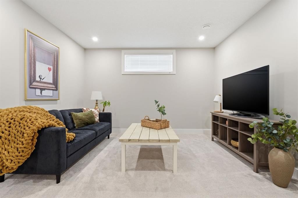 19 Masters Green Se, Calgary, AB - Indoor Photo Showing Basement