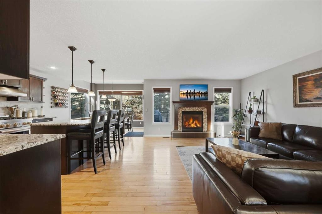 307 Valley Crest Court Nw, Calgary, AB - Indoor With Fireplace