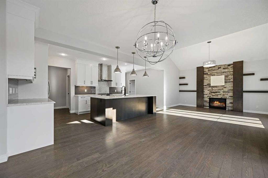 193 Evansridge View Nw, Calgary, AB - Indoor Photo Showing Other Room With Fireplace