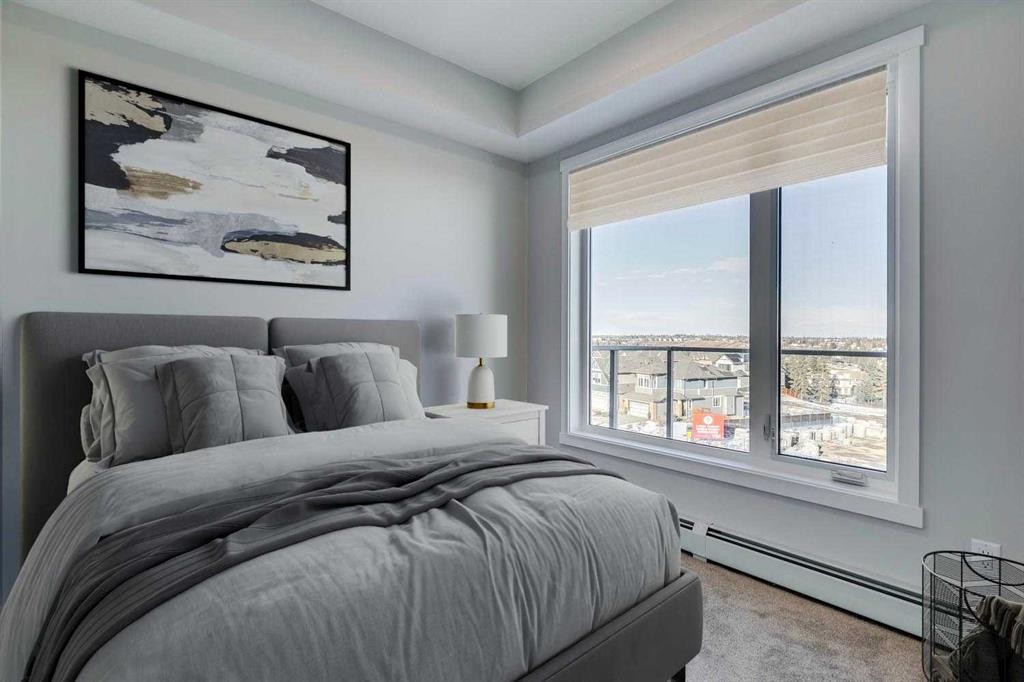 408-660 Shawnee Square Sw, Calgary, AB - Indoor Photo Showing Bedroom