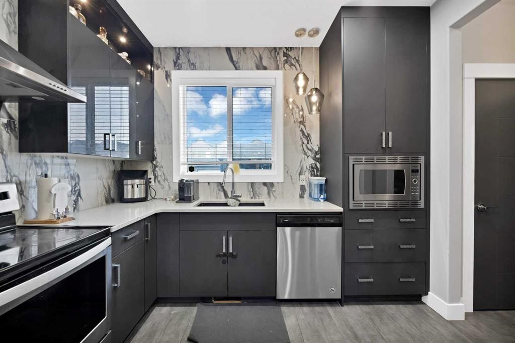 34 Cornerstone Road Ne, Calgary, AB - Indoor Photo Showing Kitchen With Upgraded Kitchen