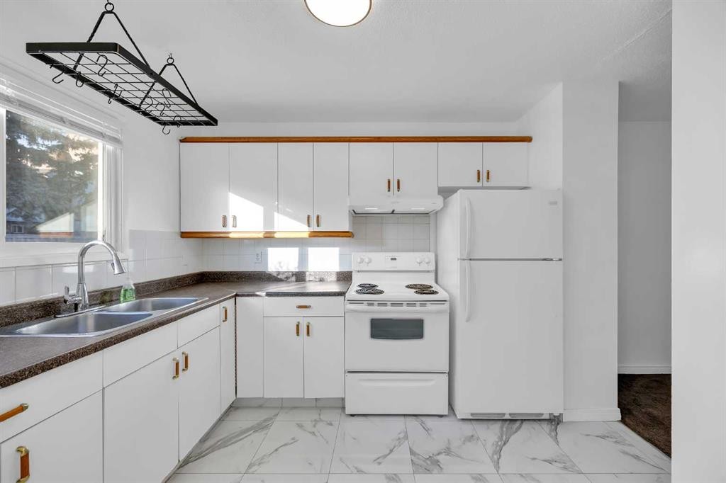 33-219 90 Avenue Se, Calgary, AB - Indoor Photo Showing Kitchen With Double Sink