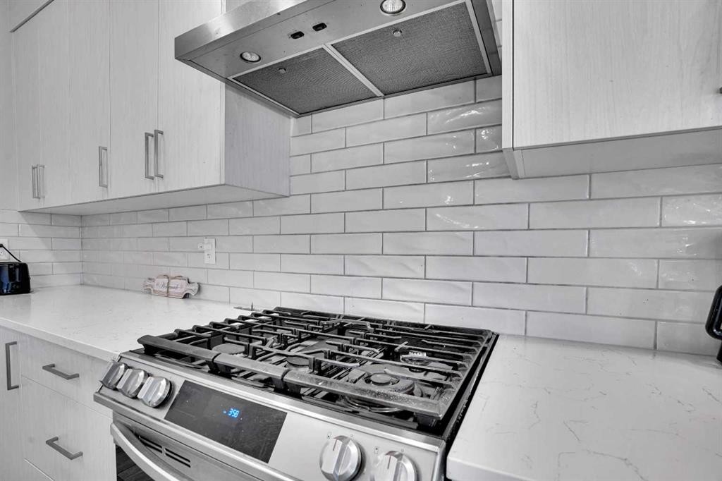 210 Lucas Close Nw, Calgary, AB - Indoor Photo Showing Kitchen With Stainless Steel Kitchen With Upgraded Kitchen