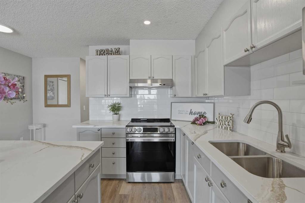 302-3 Somervale View Sw, Calgary, AB - Indoor Photo Showing Kitchen With Double Sink