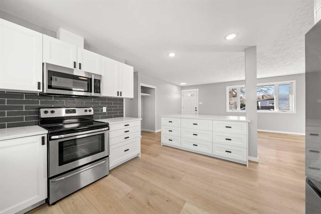 4520 Greenview Drive Ne, Calgary, AB - Indoor Photo Showing Kitchen With Stainless Steel Kitchen