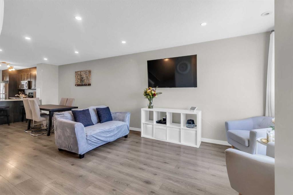 142 Red Embers Gate Ne, Calgary, AB - Indoor Photo Showing Living Room
