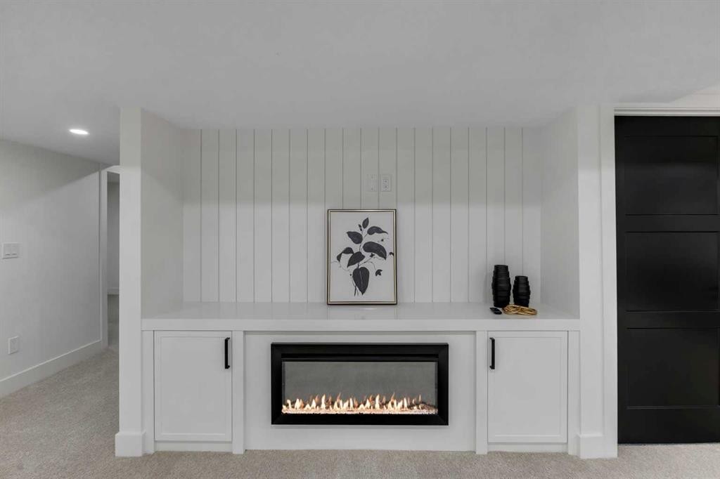 9419 Academy Drive Se, Calgary, AB - Indoor Photo Showing Living Room With Fireplace
