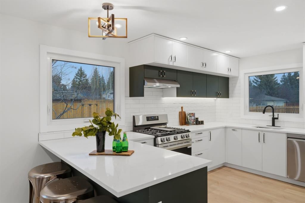 11039 Brae Road Sw, Calgary, AB - Indoor Photo Showing Kitchen With Upgraded Kitchen