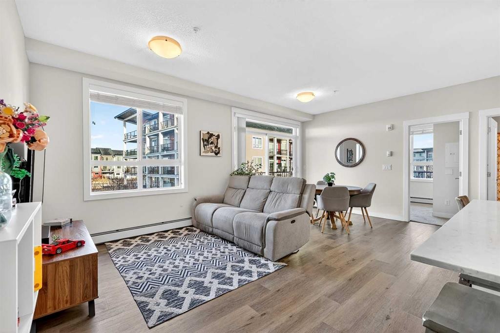 218-30 Walgrove Walk Se, Calgary, AB - Indoor Photo Showing Living Room