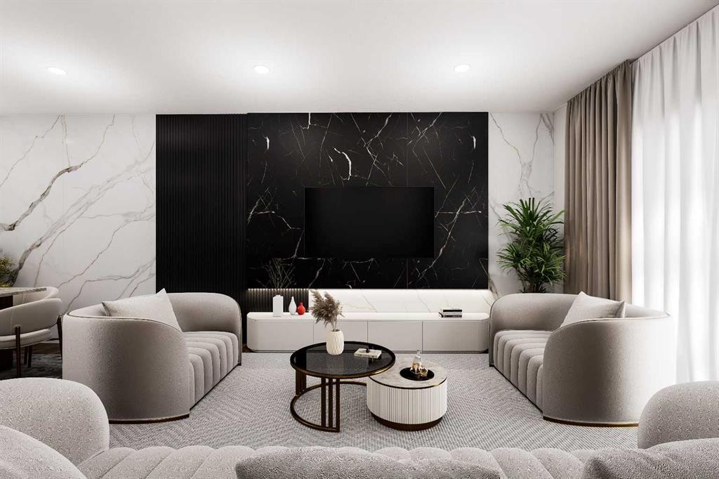 640 Masters Road Se, Calgary, AB - Indoor Photo Showing Living Room