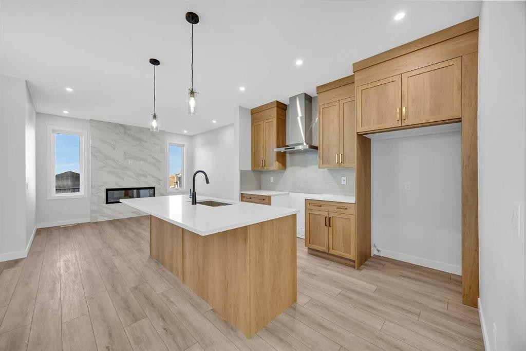 26 Versant Path Sw, Calgary, AB - Indoor Photo Showing Kitchen With Upgraded Kitchen