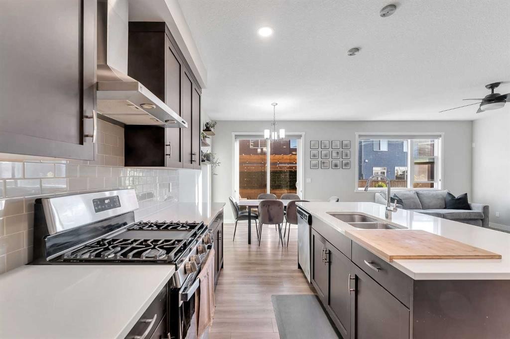 39 Savanna Way Ne, Calgary, AB - Indoor Photo Showing Kitchen With Double Sink With Upgraded Kitchen