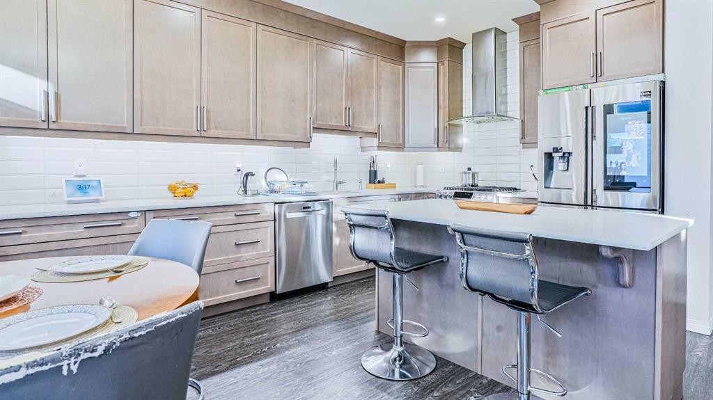 69 Carrington Way Nw, Calgary, AB - Indoor Photo Showing Kitchen With Stainless Steel Kitchen With Upgraded Kitchen