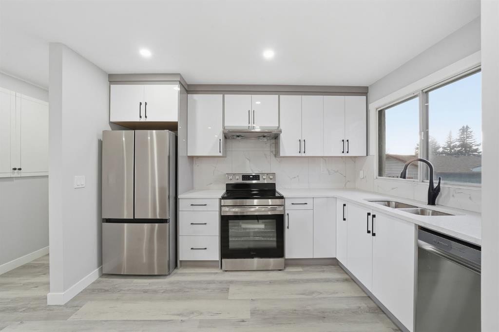 2309 50 Street Ne, Calgary, AB - Indoor Photo Showing Kitchen With Double Sink