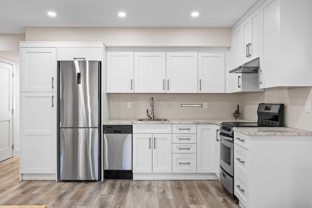 59 Cortina Way Sw, Calgary, AB - Indoor Photo Showing Kitchen With Stainless Steel Kitchen