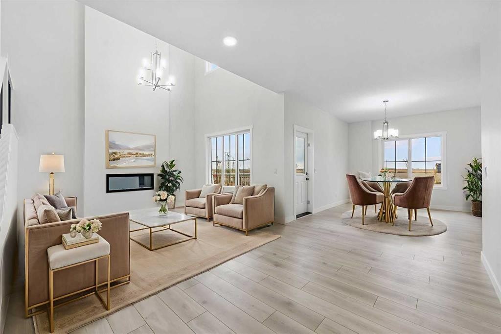 142 Sunstone Way, Balzac, AB - Indoor Photo Showing Living Room
