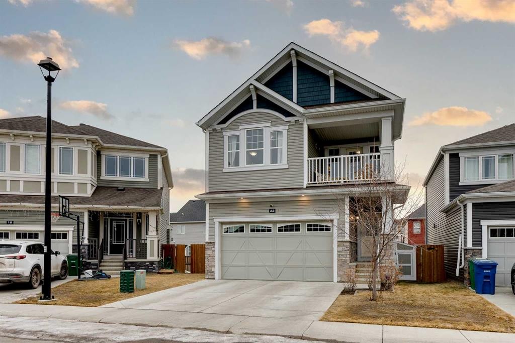 22 Osborne Common Sw, Airdrie, AB - Outdoor With Balcony With Facade